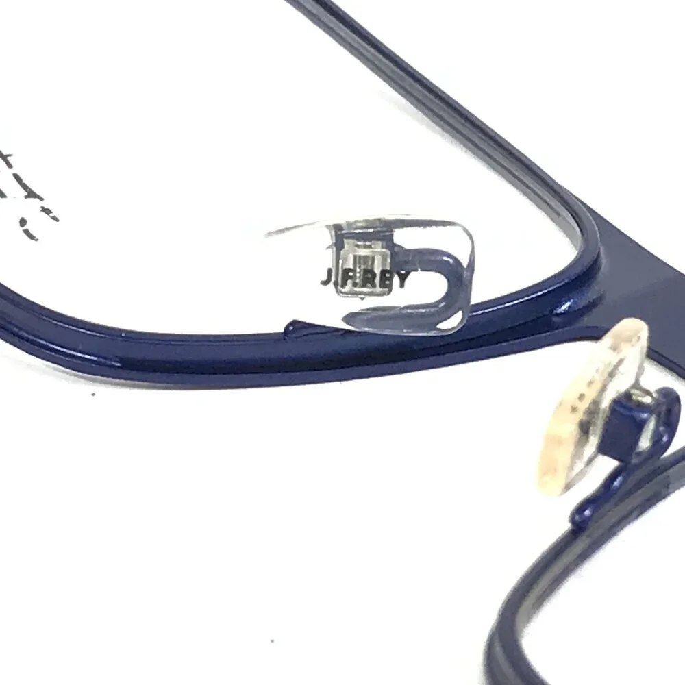 J.F. Rey Eyeglasses Frames JF2599 2525 Denim Blue Ribbed Textured 53-18-130
